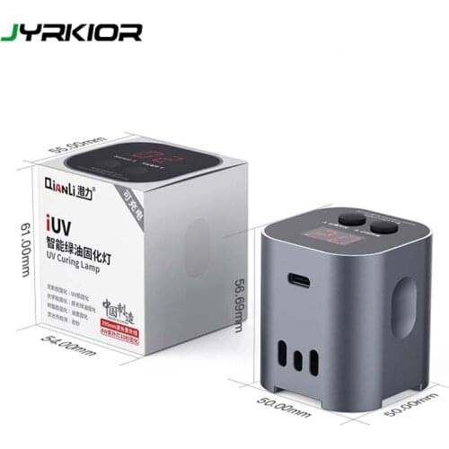 QIANLI iUV Curing Lamp Intelligent Green Oil Purple Light 3S Fast Adhesive Glue Curing For phone Motherboard LCD Repair Lamp UV