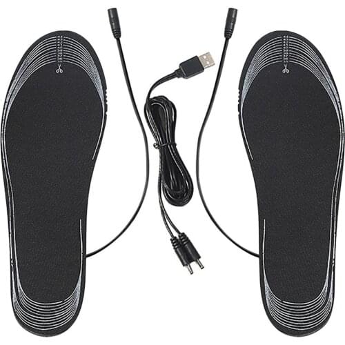 Winter Heated Insoles Electric Battery Heating Warm Shoes Inserts Free Cut Carbon Fiber Foot Pads Thermal Heater Insoels