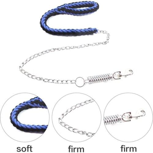 1 Piece Fashion Braided Dog Walking Harness Leash With Chain Outdoor Small Dogs Walking Running Rope Anti-Lost Pet Dog Collar