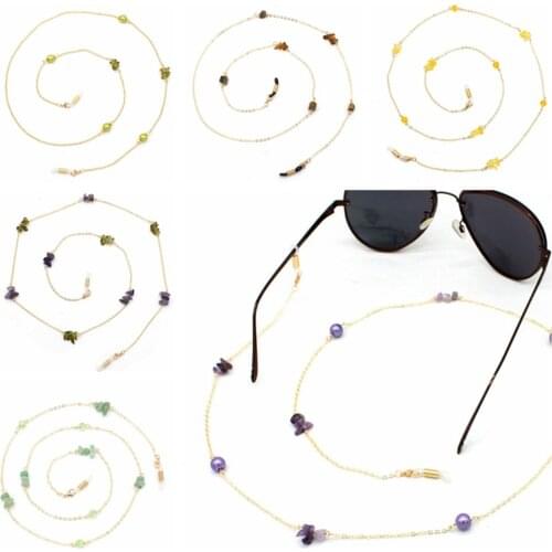 10pc/lot Fashin Metal Sunglasses Chain With Broken Stone Pendents Neck Cord Holder Eyeglass Lanyard wholesale