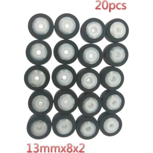 20pcs 13mmx8x2 car retractor press belt pulley deck audio pressure recorder cassette deck pinch roller tape Card Seat Stereo