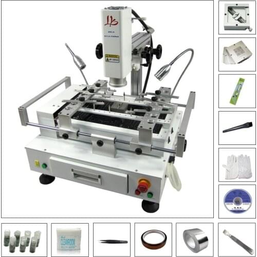 220V LY R690 BGA Rework Sation Three temperature zones with touch screen bga welding machine with bga reballing kit free gifts