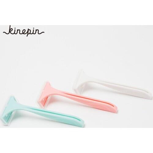 3pcs Women Razor Manual Safety Straight Shaver Body Bikini Underarm Shaving Barber Razors Lady Trimmer with Blade Cover 3 Colors