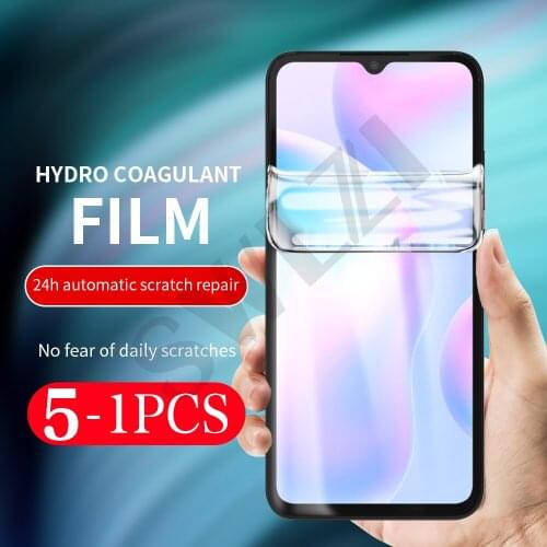 5-1Pcs soft full cove for redmi note 8 8T pro phone screen protector 8A protective hydrogel film Not Glass