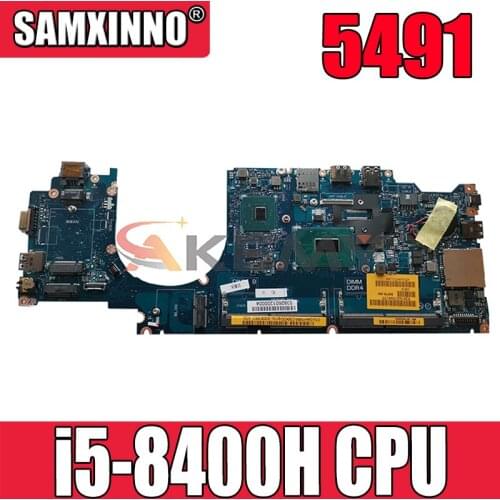 Akemy Brand NEW i5-8400H FOR Dell Latitude 5491 Laptop Motherboard DDP70 LA-F701P CN-04HYMM 4HYMM Mainboard 100% tested