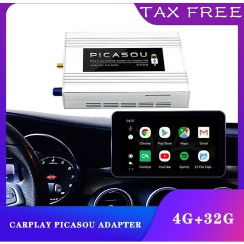 2021 BIG SALE 618 CarPlay PICASOU adapter Plug In Car Android System via Original USB 4+32G USB PLUG-N-PLAY AI BOX WIFI Android