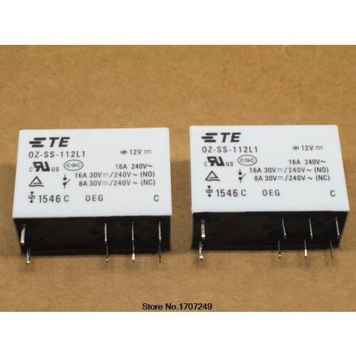 Free Shipping 10pcs/lot 100% new original OEG power relay OZ-SS-112L1 OZ SS 112L 12VDC 12V 16A 8PIN