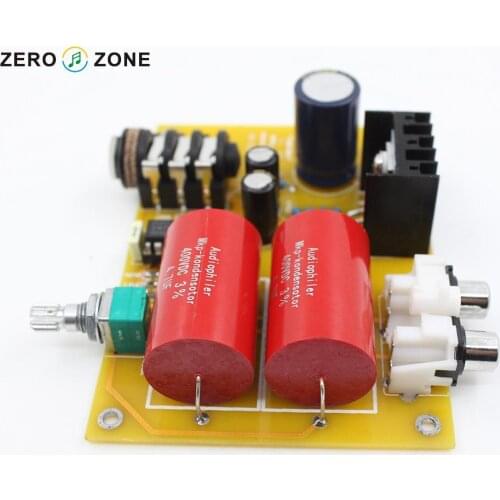 Free shipping HV-10-RA1 JRC4556AD Headphone amplifier finished board Can Use battery or power adapter