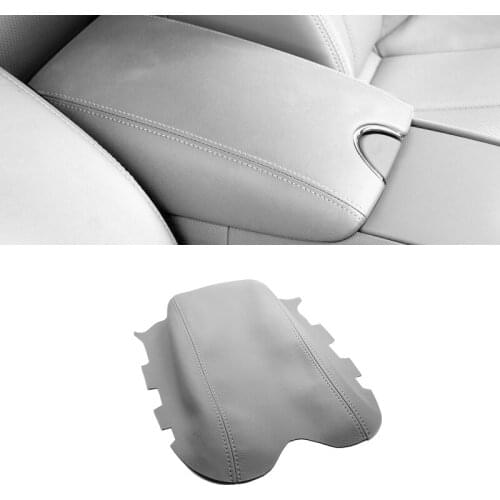 For Infiniti G37 2010 2011 2012 2013 2014 Car Microfiber Leather Center Control Lid Armrest Box Cover Sticker Trim Gray Color