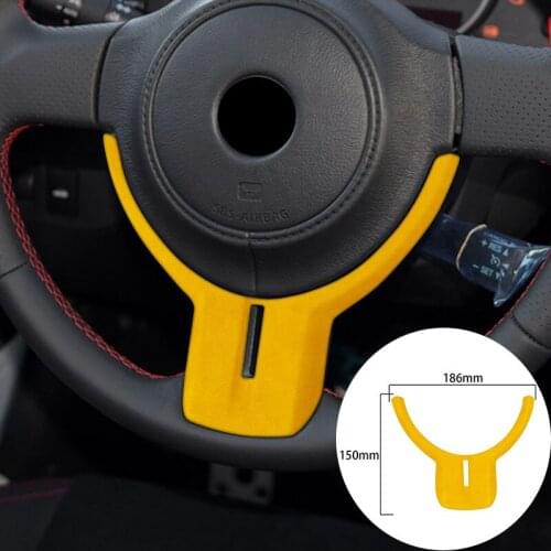 For Subaru BRZ Toyota GT86 2012-2015 Alcantara Suede Wrap Car Steering Wheel Cover Panel Frame Trim Sticker Interior Accessories