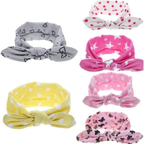 Focusnorm Kids Toddler Girls Baby Big Bow Hairband Headband Stretch Turban Knot Head Wrap