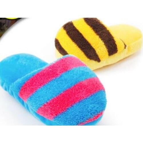 Pet toy fun pet slippers molars teeth Q pet plush toy color random 2 for sale