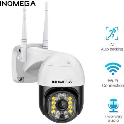 INQMEGA WIFI PTZ Camera 2MP HD Day and Night Full Color Video CCTV Wireless and Wired Two Connection Methods 1 Inch Ball