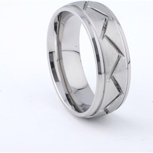 Unique 8mm Wedding Bands Mens Ring Silver Black Tungsten Style Finger Jewelry Stainless Steel Rings for Men Anniversary Gift