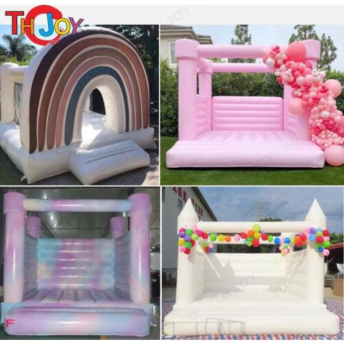 Inflatable White bouncer Bouncy Castle Jumping Castle Adult Kids Bounce House for Wedding Party