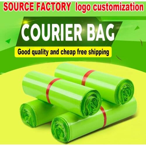Logistics express bag custom packaging bag green thickening custom logo 50pcs