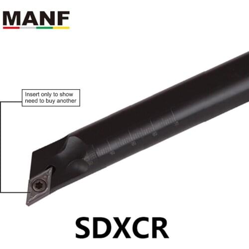MANF CNC turning tool holder 20mm S12M-SDXCR07 Cutter Bar Screw Steel Lathe Clamping Locked Processing interning turning tool