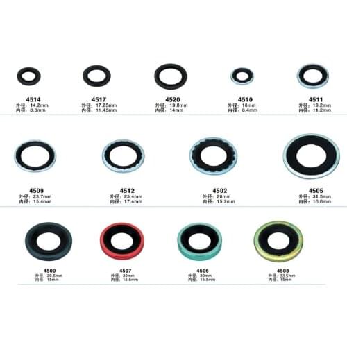 Car a/c compressor oil seal/ LIP TYPE Rubber-mounted shaft seal R134a, SEAL WASHER , seal stamp, gasket