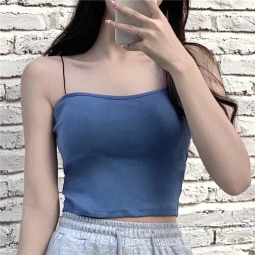 Sexy Tank Top Black Halter Crop Tops Women Summer Camis Backless Camisole Fashion Casual Tube Top Female Sleeveless Cropped Vest