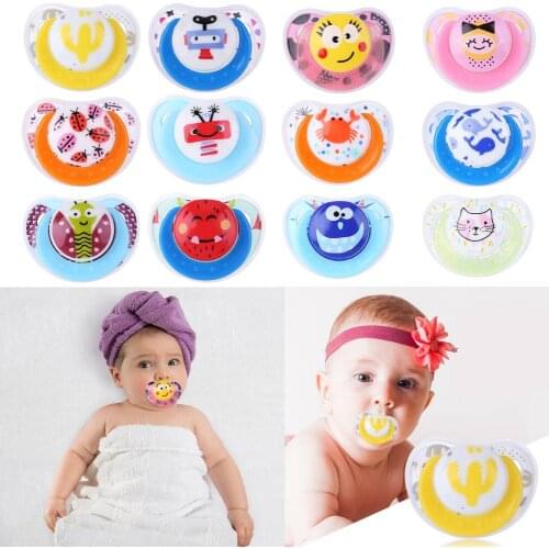 Cute Baby Pacifier with Antidust Lid Newborn Baby Pacifier Silicone Nipple Soother Anti-dust Infant Teether