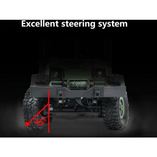 MN-77 2.4G 6WD RC Crawler Car Remote Control Big Foot Off-road Military Vehicle Model RTR Toy For Kids Gift