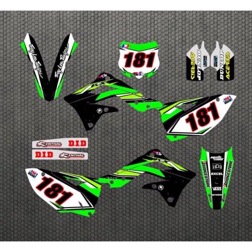 Free customized Numbers Names Motocross KXF 450 3M Stickers Decals Graphics kits For Kawasaki KXF450 KX450F 2012 2013 2014 2015