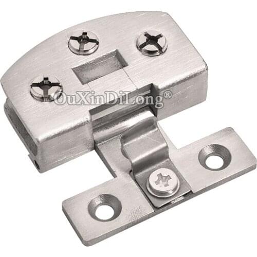 NEW 2PCS 304 Stainless Steel Cabinet Hinges Shopping Mall Jewelry Phone Display Glass Cabinet Door Hinges Clamps for 5~8mm