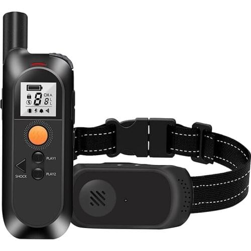 Dog Shock Collars with Remote Rechargeable Dog Training Collar 1600Ft Remote Range Adjustable Shock Levels