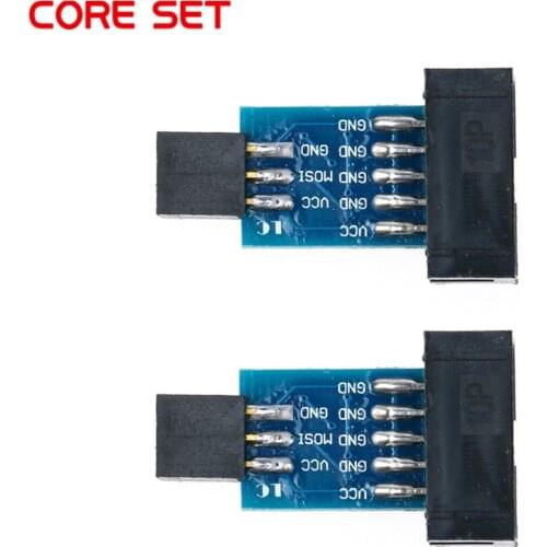 5PCS STK500 10 Pin To 6 Pin Adapter Board Connector For Arduino ISP Interface Converter AVR AVRISP USBASP STK500 Standard