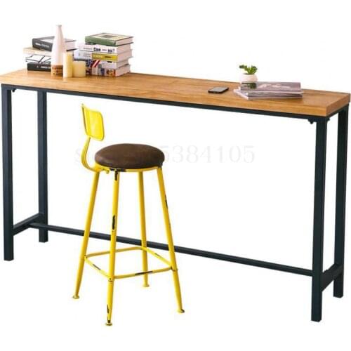 Simple Modern Iron Bar Table High Foot Table And Chair Combination Family Living Room Partition Porch Table Long Table