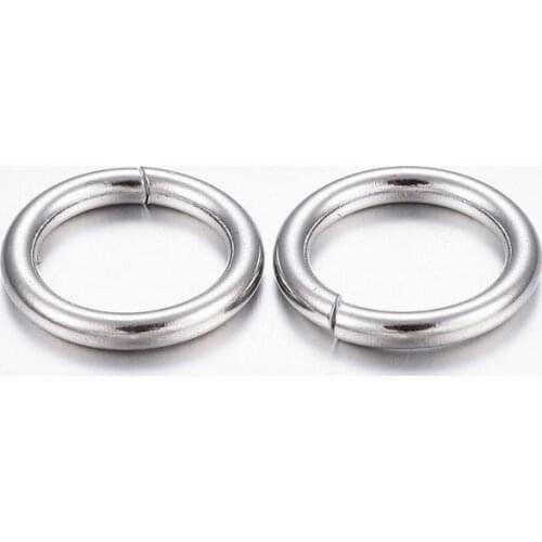 200pcs 14x2mm 304 Stainless Steel Open Jump Rings Split Rings for DIY Jewelry Making Bracelet Necklace Earring Accessories
