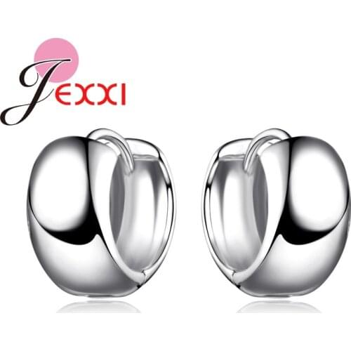 Trendy Girls 925 Sterling Silver Hoop Earrings Women Apple Design Circle Earrings For Party Jewelry Fast Shipping