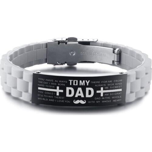 Custom Engrave Name Black Gray Silicone Bracelets Men Women Punk Stainless Steel Identification Wristband Pulsera Personalizada