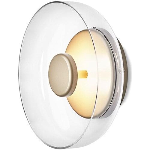 Indoor LED retro glass wall lamp interior decoration home lighting creative design living room bedroom lamp / AC220V warm light