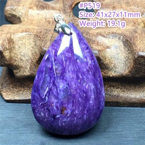 Top Natural Purple Charoite Stone Pendant Jewelry For Woman Lady Man Healing Gift Crystal 41x27x11mm Beads Silver Gemstone AAAAA