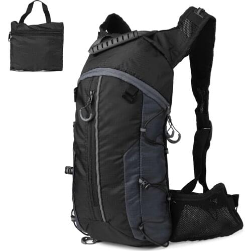 Waterproof Bicycle Bag Foldable Cycling Backpack 10L Ultralight Water Bag Climbing Hydration Backpack with 2L Water Bladder