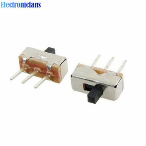 20Pcs/Lot SS12D00G3 SS-12D00G3 Slide Switch 2 Position SPDT 1P2T 3Pin PCB Panel Mini Vertical Toggle Switches For DIY