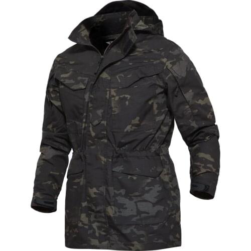 M65 Windbreaker Military Jacket Men Outwear Waterproof Flight Pilot Coats Multi Pockets Training Field Army Tactical Work Jacket