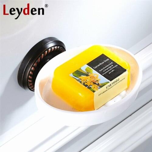 Leyden High Quality ORB Soap Basket with Ceramics Dishes Soap Dish Soap Holder Wall-Mounted Euro style Bathroom Accessories