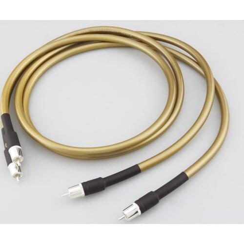Free shipping pair Cardas HEXLINK GOLDEN RCA interconnect cable with Silver plated RCA plug connector