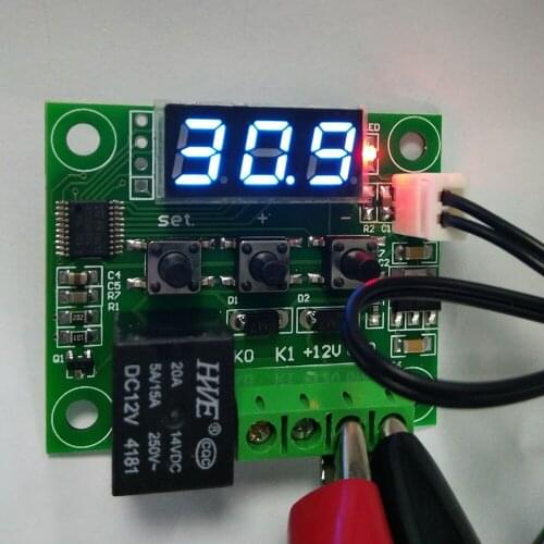 W1209 LED Digital Temperature Controller Board Micro 12V DC Sensor Module Switch with One-channel Relay and Waterproof