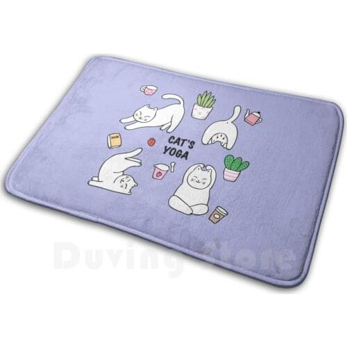 CatS Yoga Funny Mat Rug Carpet Anti-Slip Floor Mats Bedroom Yoga Cats Yoga Cat Lover Yoga Cat Pose Yoga Cat Yoga Cat