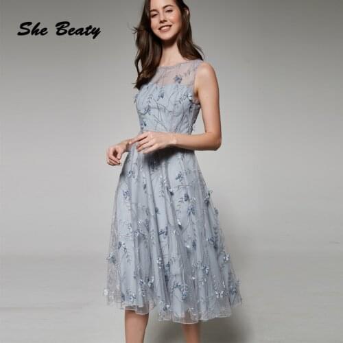 She Beaty Women Dress High Waist Luxury Diamond Sexy Sleeveless E Girl Three-Dimensional Butterfly A-Line Grey Party Dresses Y2K