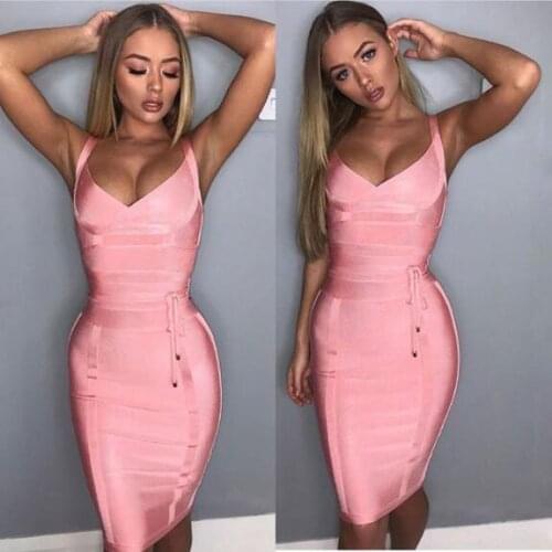 Wholesale Women Summer Sexy Strap Black White Lace Bandage Dress 2021 Celebrity Designer Fashion Evening Party Dress Vestido