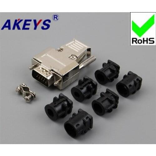 1PC 3/3 row DB15 white gum head + long rod iron shell pin serial joint plated gold head industrial grade