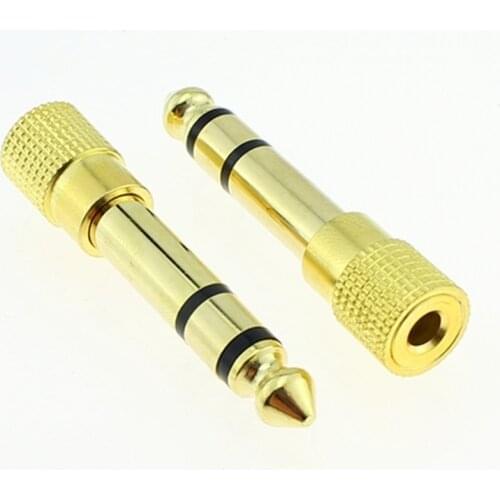 100pcs/Headset Audio Microphone Adapter 6.5mm Male to 3.5mm Female Jack Electronic Piano Drum Audio Plug