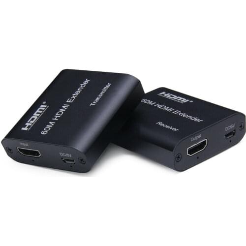 196ft(60M) Digital HDMI Extender 1080P HDMI Network Extender HDMI Over Ethernet Single Cat 6 Cat 7 Ethernet Cables for PC DVD