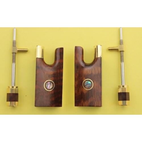 2 set new top 4/4 snake wood violin frog copper parts with screw accessories