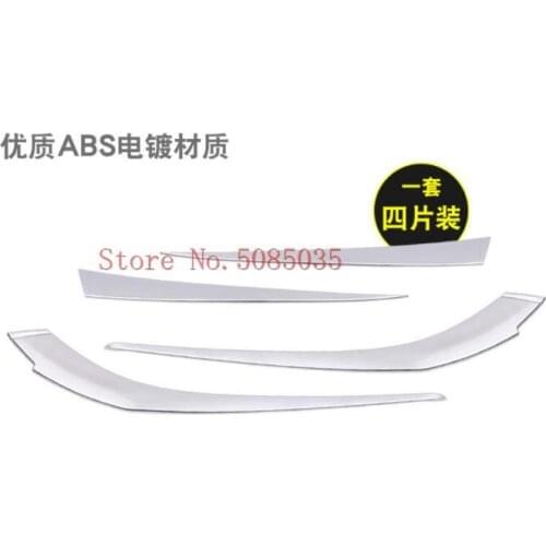 4PCS For Lexus RX200t RX450h 2016 2017 2018 ABS Chrome Rear Tail Trunk Lamp Eyebrow Lid Cover Trim Bright matt Silver Style