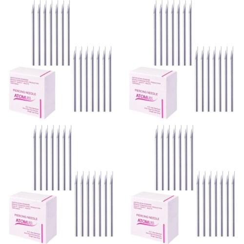 400 Pieces Piercing Needles Gauge (16G) Sterile Disposable for Lip Ear